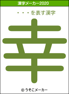 í��の2020年の漢字メーカー結果