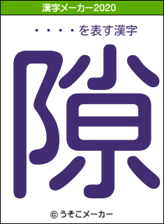 Ţ���の2020年の漢字メーカー結果