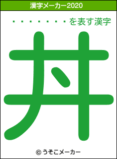 ͷ������の2020年の漢字メーカー結果