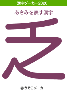 あさみの2020年の漢字メーカー結果