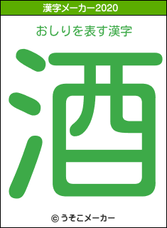 おしりの2020年の漢字メーカー結果