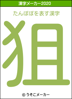 たんぽぽの2020年の漢字メーカー結果