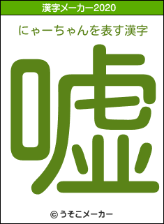 にゃーちゃんの2020年の漢字メーカー結果
