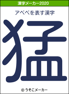 アベベの2020年の漢字メーカー結果