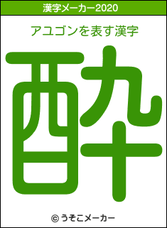 アユゴンの2020年の漢字メーカー結果