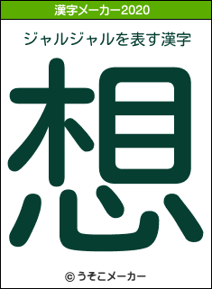 ジャルジャルの2020年の漢字メーカー結果