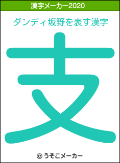 ダンディ坂野の2020年の漢字メーカー結果