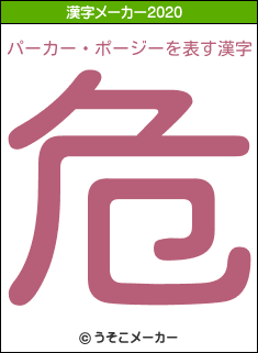 パーカー・ポージーの2020年の漢字メーカー結果