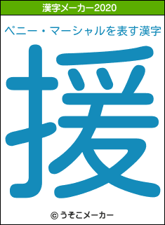 ペニー・マーシャルの2020年の漢字メーカー結果