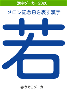 メロン記念日の2020年の漢字メーカー結果