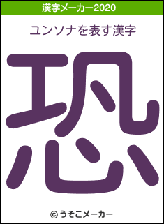 ユンソナの2020年の漢字メーカー結果