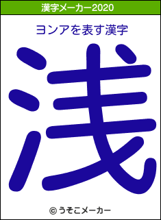ヨンアの2020年の漢字メーカー結果