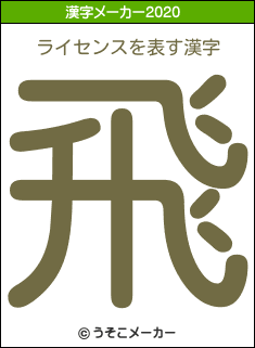 ライセンスの2020年の漢字メーカー結果