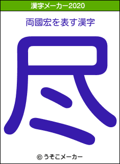 両國宏の2020年の漢字メーカー結果
