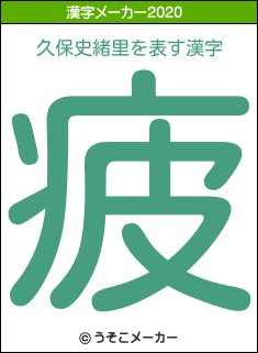 久保史緒里の2020年の漢字メーカー結果