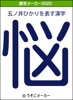 五ノ井ひかりの2020年の漢字メーカー結果