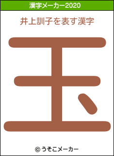 井上訓子の2020年の漢字メーカー結果