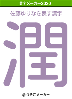 佐藤ゆりなの2020年の漢字メーカー結果
