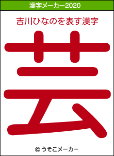 吉川ひなのの2020年の漢字メーカー結果