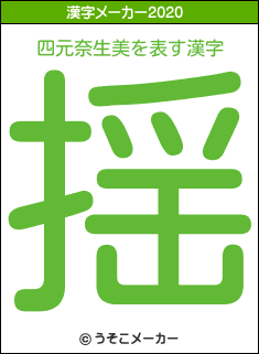 四元奈生美の2020年の漢字メーカー結果
