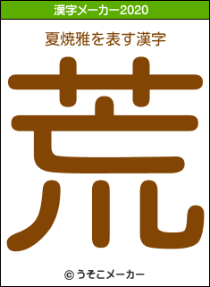 夏焼雅の2020年の漢字メーカー結果