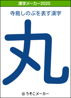 寺島しのぶの2020年の漢字メーカー結果