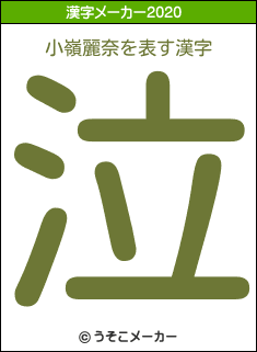 小嶺麗奈の2020年の漢字メーカー結果