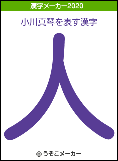 小川真琴の2020年の漢字メーカー結果
