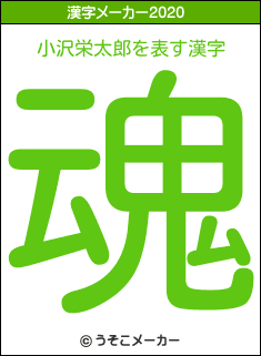 小沢栄太郎の2020年の漢字メーカー結果