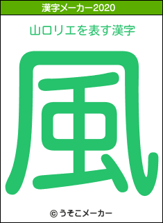 山口リエの2020年の漢字メーカー結果