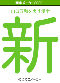 山口五和の2020年の漢字メーカー結果
