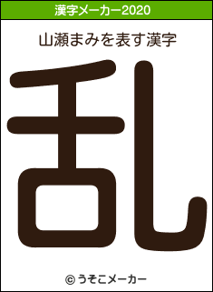 山瀬まみの2020年の漢字メーカー結果
