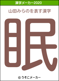 山田みらのの2020年の漢字メーカー結果
