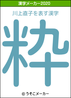 川上直子の2020年の漢字メーカー結果
