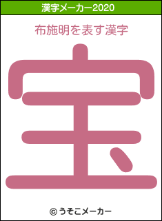布施明の2020年の漢字メーカー結果