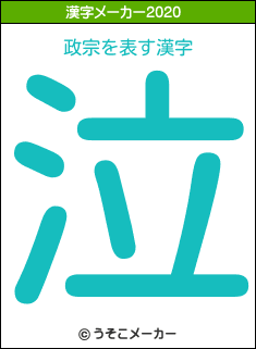 政宗の2020年の漢字メーカー結果