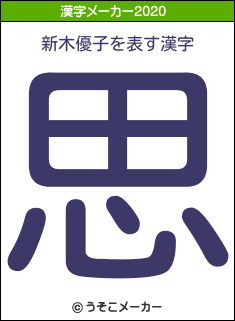 新木優子の2020年の漢字メーカー結果