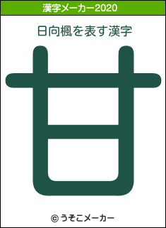 日向楓の2020年の漢字メーカー結果