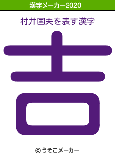 村井国夫の2020年の漢字メーカー結果