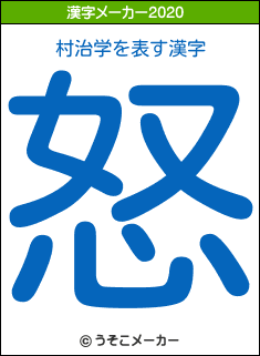 村治学の2020年の漢字メーカー結果