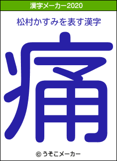 松村かすみの2020年の漢字メーカー結果