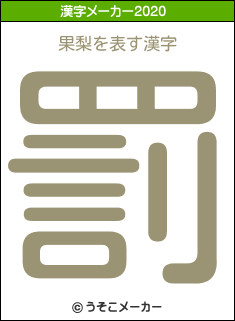 果梨の2020年の漢字メーカー結果