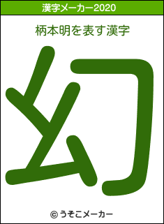 柄本明の2020年の漢字メーカー結果
