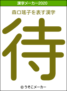 森口瑤子の2020年の漢字メーカー結果