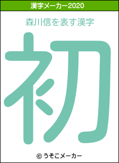 森川信の2020年の漢字メーカー結果