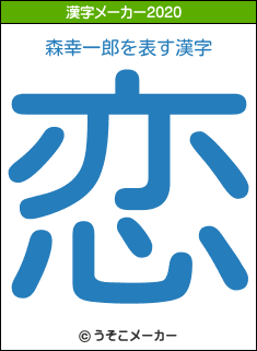 森幸一郎の2020年の漢字メーカー結果