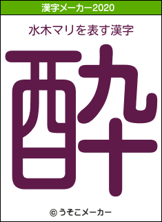 水木マリの2020年の漢字メーカー結果