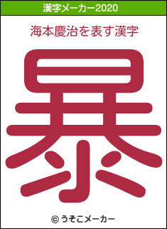 海本慶治の2020年の漢字メーカー結果