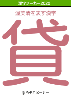 渥美清の2020年の漢字メーカー結果