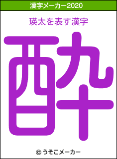 瑛太の2020年の漢字メーカー結果